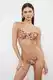 Trendyol Ethnic Patterned Balconette Tie-Up Hipster Bikini Set