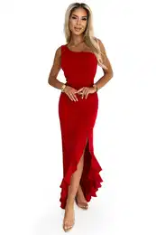 women's long one-shoulder dress
