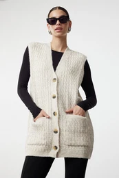 Stone Braided Knitwear Vest/Sweater