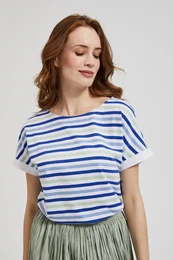 Women's striped T-shirt - white