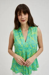 Women's blouse with neckline - colorful