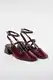 Trendyol Burgundy Mary Jane Ankle Strap Square Toe Women's Heeled Shoes