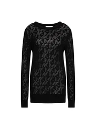Sweater - MK LOGO MESH BF SWTR black