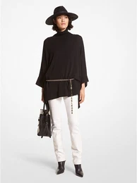 Poncho - PONCHO W. MK CHARM BELT black