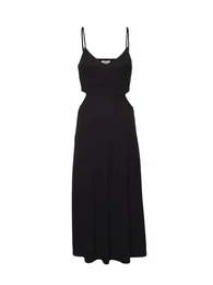 Dress - BUSTIER CUTOUT MIDI DRESS black