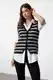 Trendyol Black Soft Texture Striped V Neck Regular Vest Trendyol Black Soft Texture Striped V Neck Regular Vest