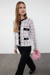 Black Soft Texture Jacket Look Knitwear Cardigan