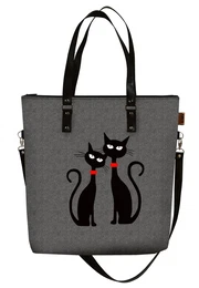 Unisex's Shopper Bag Maxa Czarne Koty