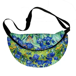 Unisex's Big Waist Bag Irises