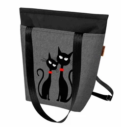 Unisex's Backpack/Bag 2in1 Czarne Koty