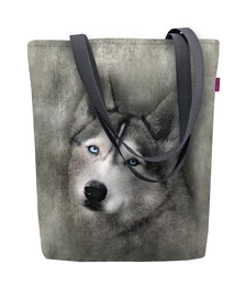 Unisex's Canvas Bag Sunny Husky