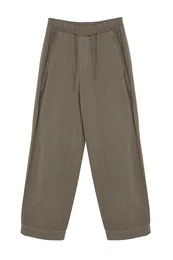 Khaki High Waist Barrel Baggy Jeans