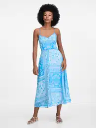 Modr dmsk midi aty - Dmsk
