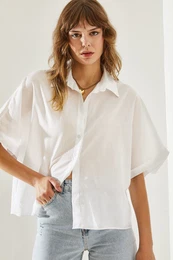 Women's Short Sleeve Casual Linen Shirt