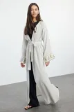 Svetlo siva Dolga Bluza za dame image