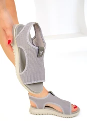 Grey-Grey Women's Sandals 16136