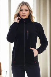 80514 Full Zipper Fleece Jacket-BLACK