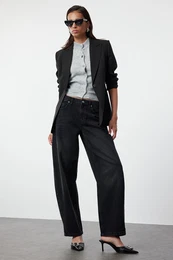 Black More Sustainable Normal Waist Skater Jeans