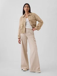 Kalhoty s kapsami Baggy Khaki Cargo - Dmsk