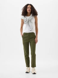 Mid-Rise Downtown Khaki Trousers with Pockets - Women's