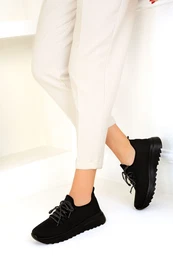 Black-Black Women's Sneakers 19118