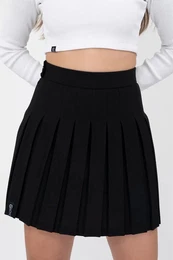 17457 Womens Pleated Skirt-BLACK
