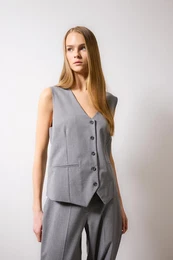 Long Fit Blazer Vest
