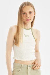 Cool Fitted Printed Ribbed Camisole Undershirt