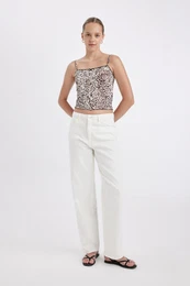 Baggy Fit High Waist Long Jeans