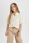 Short sleeves Lanene Bluze za dame image