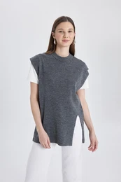 Regular Fit Crew Neck Knitwear Basic Sweater