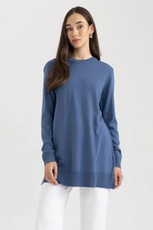 Regular Fit Crew Neck Tunic