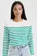 DEFACTO Regular Fit Striped Crew Neck Basic Knitwear Sweater