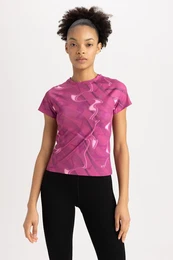 Fit Slim Fit Collar Printed Athlete Short Sleeve T-Shirt
