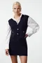 Temno Modre Pinafore Obleke image