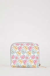 Women's Heart Patterned Faux Leather Wallet