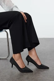 Black Stone Women's Evening Dress Classic High Heel Shoes