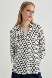Regular Fit Long Sleeve Patterned Shirt