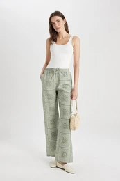 Casual Pants Wide Leg Wide Leg Patterned High Waist
