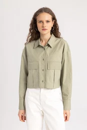 Regular Fit Basic Poplin Basic Long Sleeve Shirt