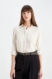 Regular Fit Basic Plain Long Sleeve Shirt