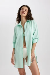 Fall In Love Regular Fit Cotton Beach Shirt