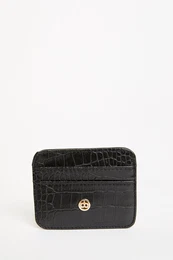 Women's Faux Leather Croco Card Holder
