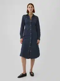 Denim Midi Dress Western - Women's