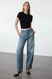 Light Blue Low Waist Skater Jeans
