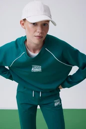 Fit Oversize Fit Crew Neck Printed Scuba Diving Fabric Sports Sweatshirt