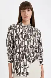 Regular Fit Patterned Long Sleeve Shirt