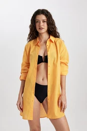 Fall In Love Regular Fit Cotton Beach Shirt