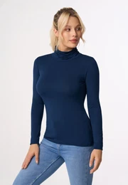 Woman's Turtleneck Beverly Navy Blue