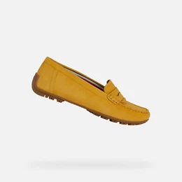 Gold women's moccasins Kosmopolis + grip - Women's